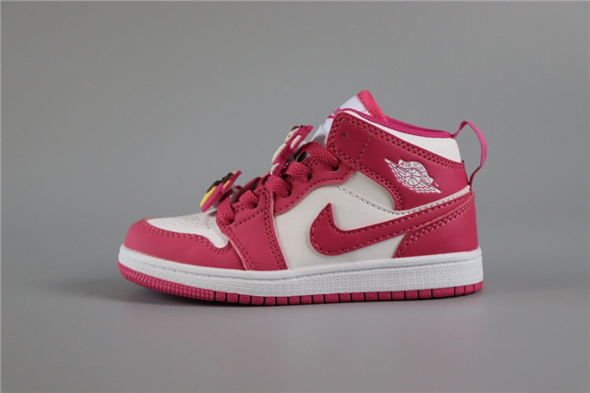 Youth Running Weapon Air Jordan 1 White/Red Shoes 0100